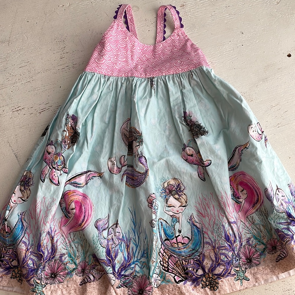 [ Hand Crafted Handmade Mermaid Summer Dress ]